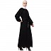 Elegant abaya with raglan sleeves- Black